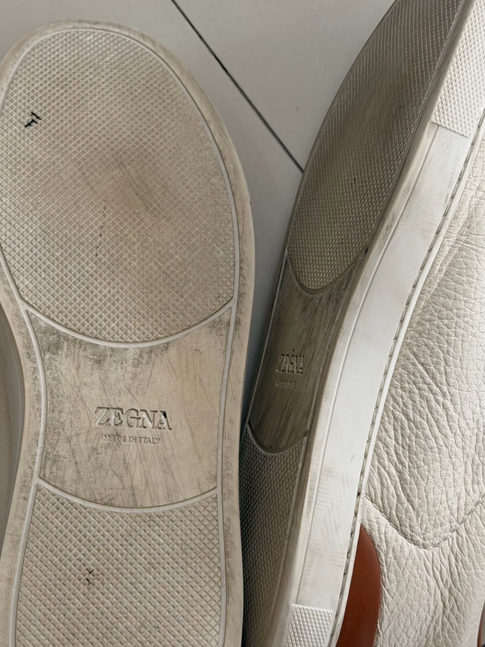 Zegna Triple Stitch Deerskin leather Slip on sneaker - Picture 7 of 8